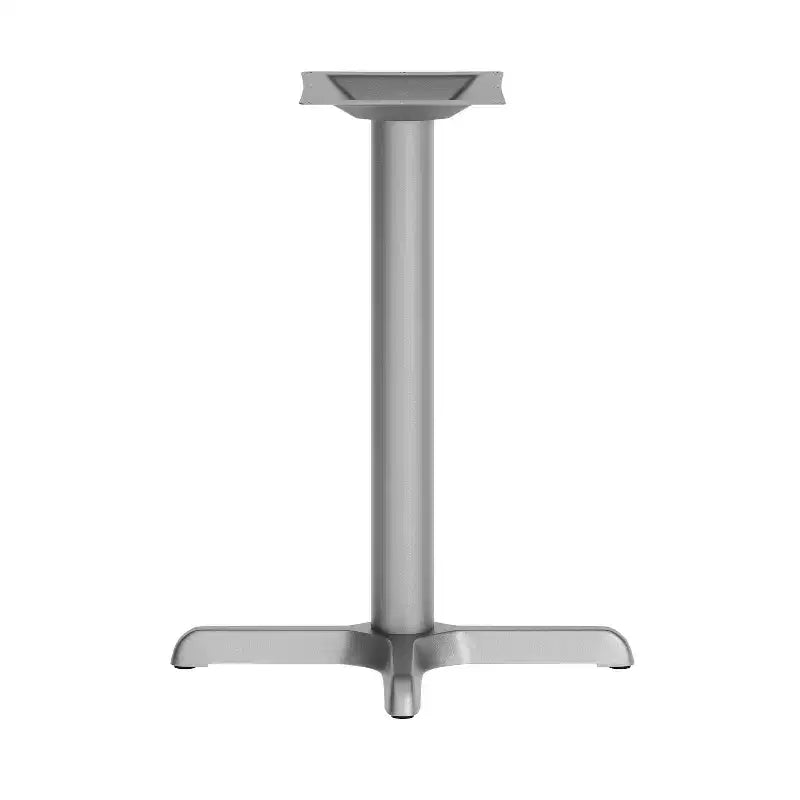 Base a X per tavolo da ristorante da 56 x 56 cm con colonna per tavolo alta 7,6 cm di diametro