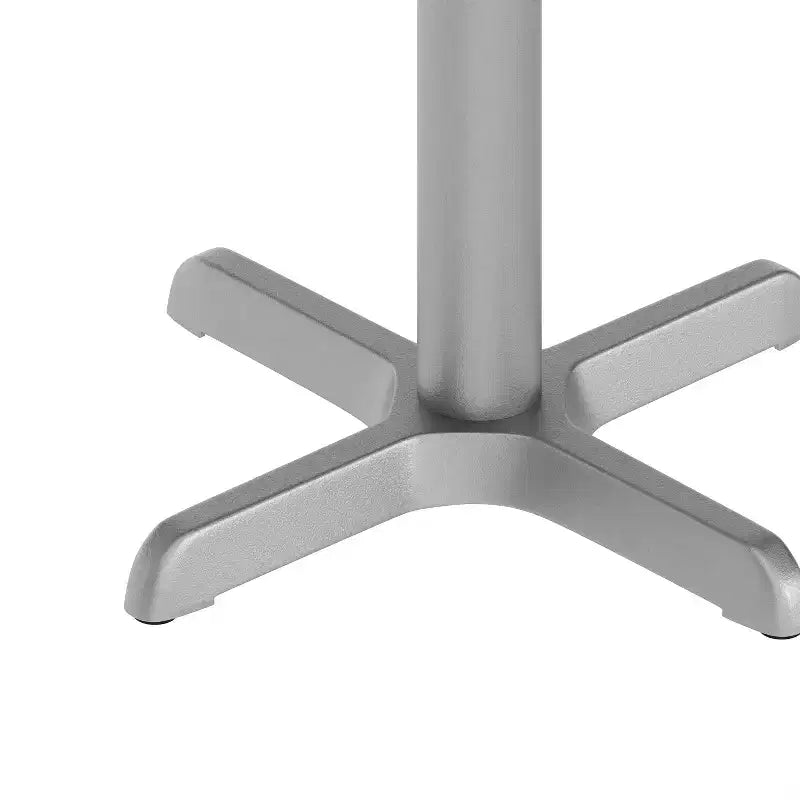 Base a X per tavolo da ristorante da 56 x 56 cm con colonna per tavolo alta 7,6 cm di diametro