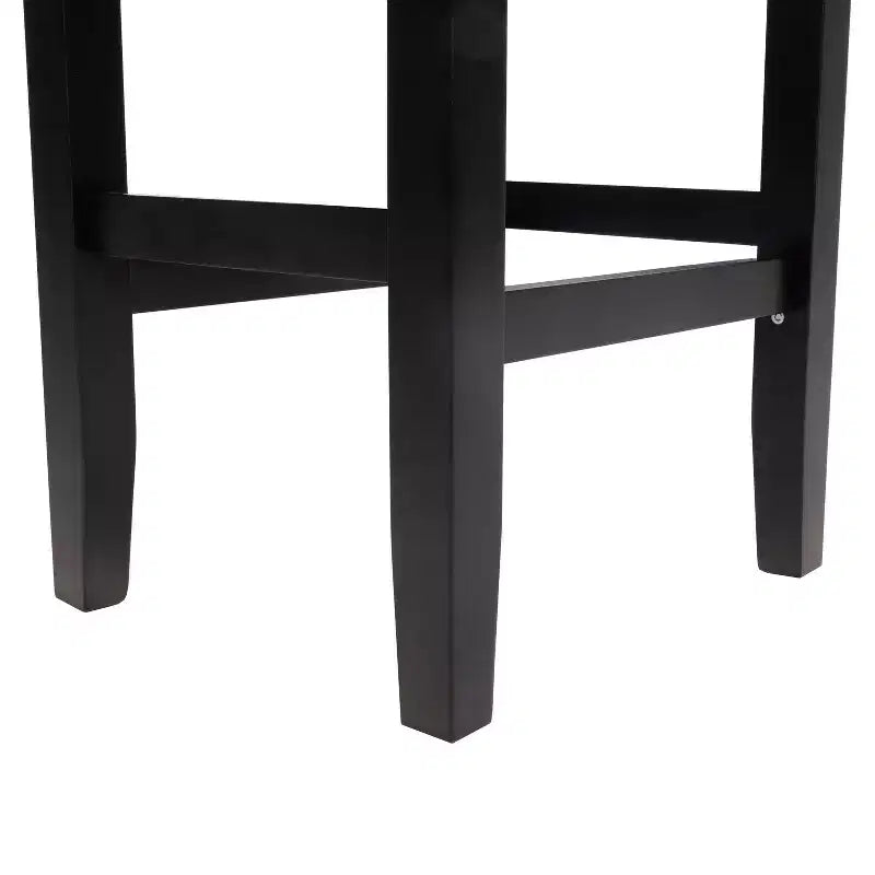 Sgabello da bancone Ogden senza schienale in similpelle e legno di caucciù, 66 cm (set da 2)