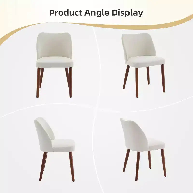 Set di 2 sedie da pranzo, sedia da cucina imbottita in lino con gambe in legno massello, schienale ad alette, per sala da pranzo, soggiorno