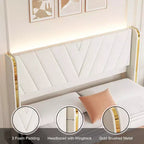 Letto Queen Size - Luci LED e Cassetti Contenitore