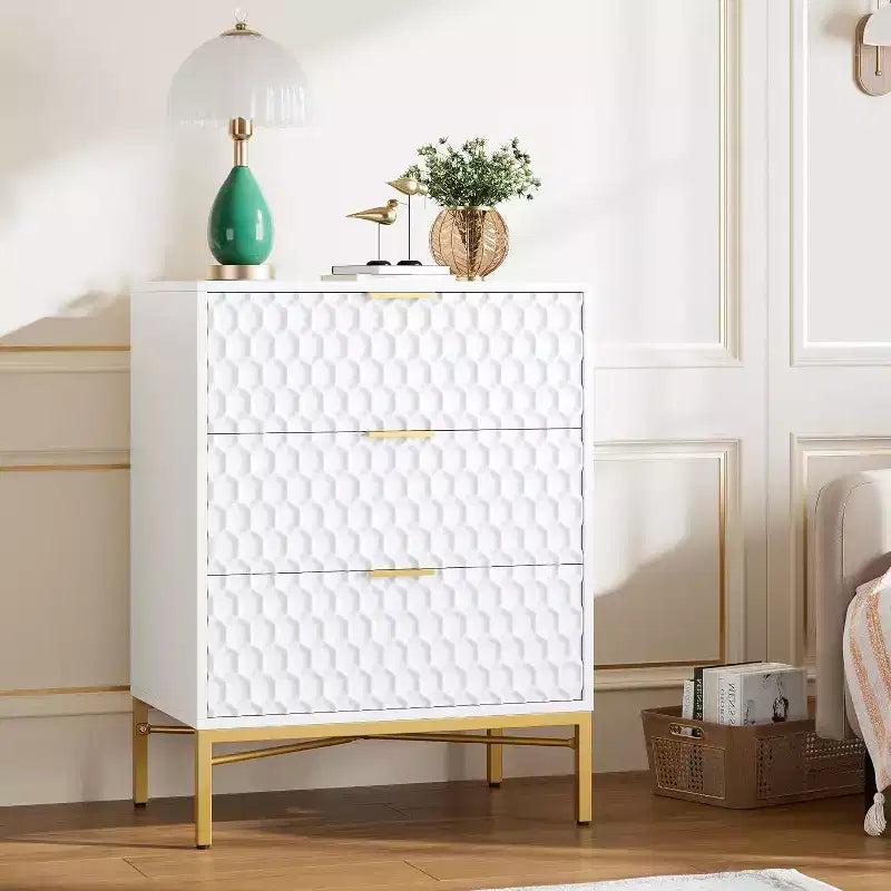 Comò moderno a 3 cassetti - Cassettiera spaziosa per camera da letto e soggiorno