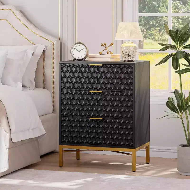 Comò moderno a 3 cassetti - Cassettiera spaziosa per camera da letto e soggiorno