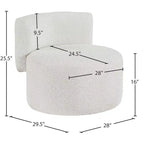 Poltrona decorativa Como Boucle