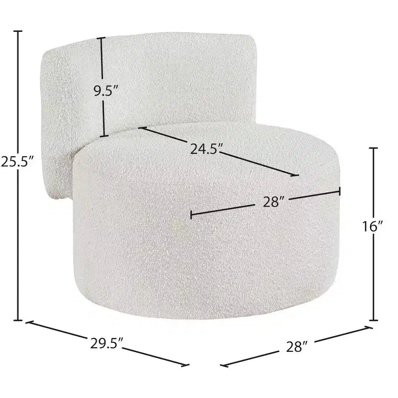 Poltrona decorativa Como Boucle