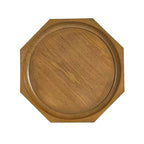 Tavolino d'appoggio Rhea effetto legno stile country francese con piano ottagonale