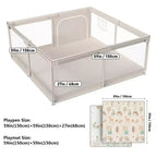 Box per bambini con tappeto 150 x 150 cm, box per neonati e bambini, centro attività per interni ed esterni, recinzione di sicurezza per bambini