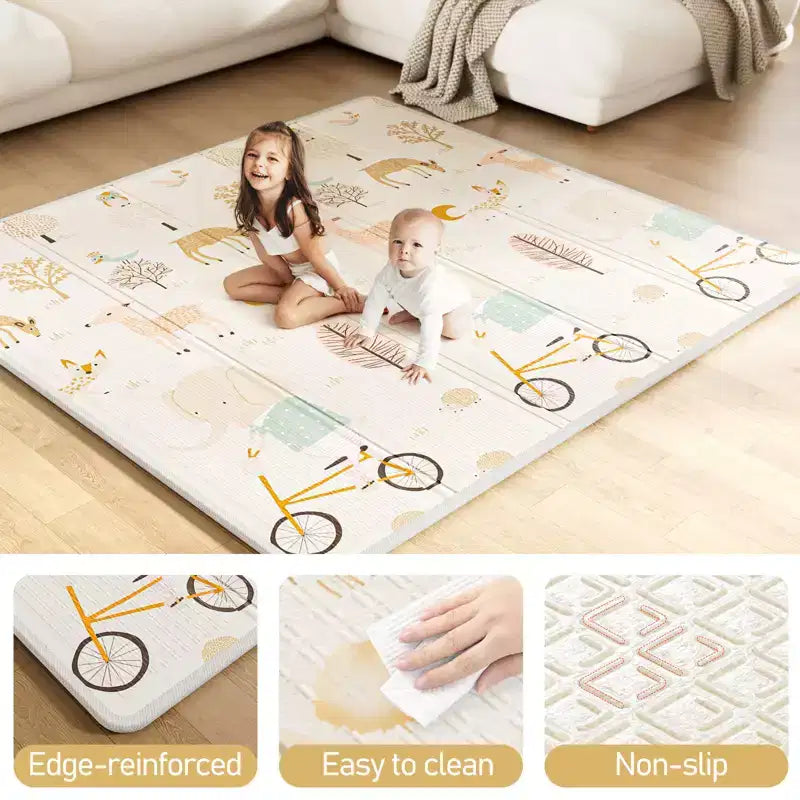 Box per bambini con tappeto 150 x 150 cm, box per neonati e bambini, centro attività per interni ed esterni, recinzione di sicurezza per bambini