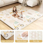 Box per bambini con tappeto 150 x 150 cm, box per neonati e bambini, centro attività per interni ed esterni, recinzione di sicurezza per bambini