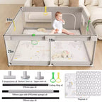 Box per bambini con tappeto 150 x 150 cm, box per neonati e bambini, centro attività per interni ed esterni, recinzione di sicurezza per bambini