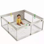 Box per bambini con tappeto 150 x 150 cm, box per neonati e bambini, centro attività per interni ed esterni, recinzione di sicurezza per bambini