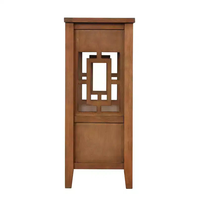 Consolle Overton Vintage in Legno Massello con 4 Cassetti e Ripiano Aperto