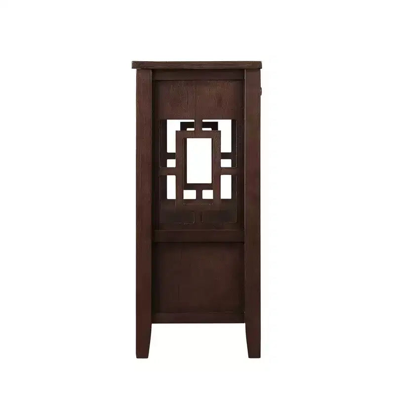 Consolle Overton Vintage in Legno Massello con 4 Cassetti e Ripiano Aperto