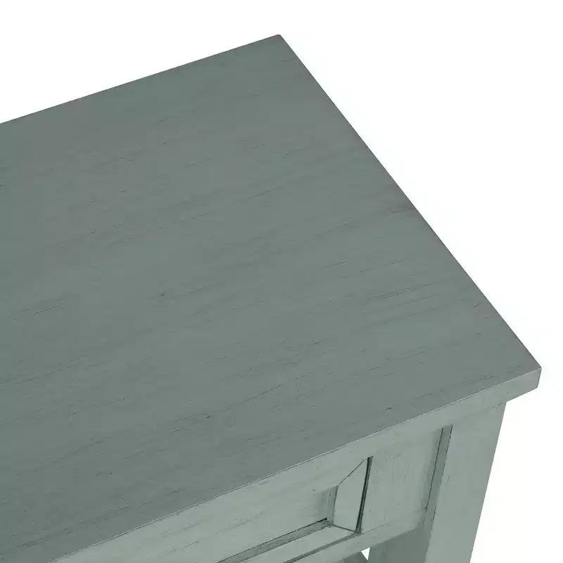 Consolle Overton Vintage in Legno Massello con 4 Cassetti e Ripiano Aperto