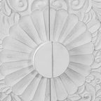 Mobiletto Contenitore con Anta Intagliata a Fiori, Credenza da Ingresso con Maniglia in Metallo, Mobiletto per Soggiorno