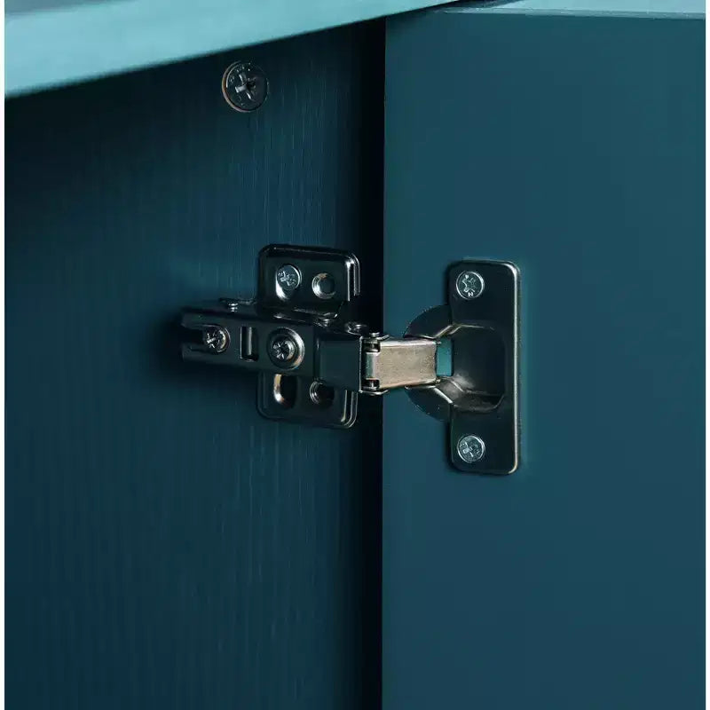 Mobiletto Contenitore con Anta Intagliata a Fiori, Credenza da Ingresso con Maniglia in Metallo, Mobiletto per Soggiorno