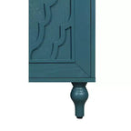 Mobiletto Contenitore con Anta Intagliata a Fiori, Credenza da Ingresso con Maniglia in Metallo, Mobiletto per Soggiorno