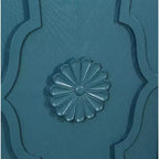Mobiletto Contenitore con Anta Intagliata a Fiori, Credenza da Ingresso con Maniglia in Metallo, Mobiletto per Soggiorno