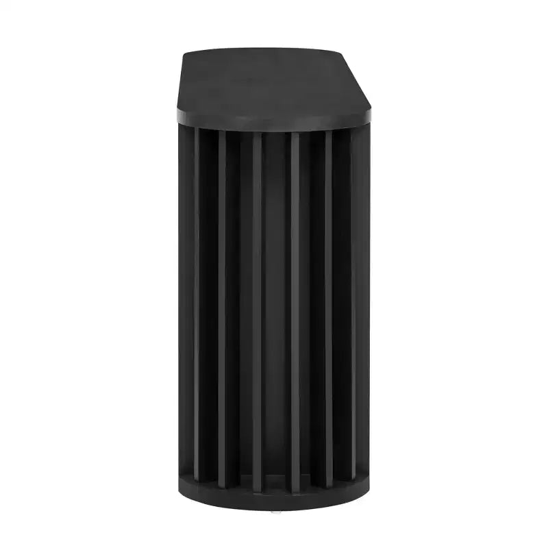 Consolle lunga 59 pollici con design a linee curve e dritte per ingresso e soggiorno, nera