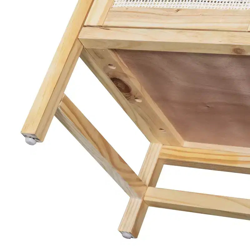 Credenza Buffet con Ante in Rattan e Mobile Contenitore per Ingresso Sala da Pranzo Cucina Soggiorno, Naturale