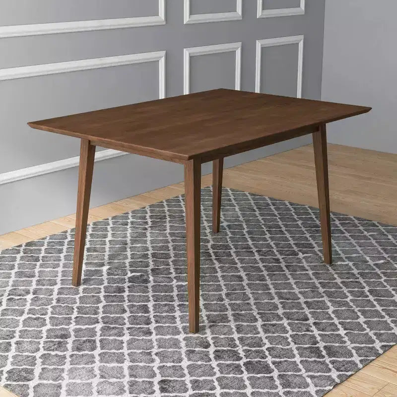 Tavolo da pranzo da cucina rettangolare in legno massello stile moderno