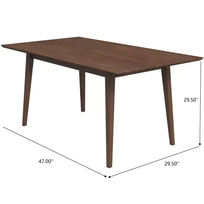 Tavolo da pranzo da cucina rettangolare in legno massello stile moderno