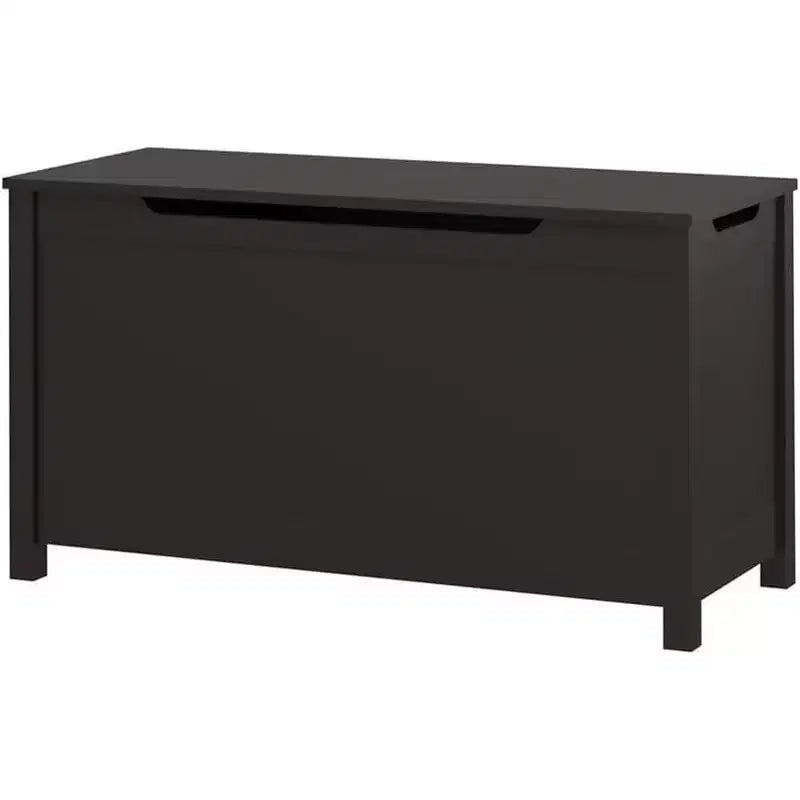 Contenitore Giocattoli in Legno con Cerniera di Sicurezza, Cassapanca Porta Giocattoli per Bambini con Coperchio per Camera da Letto, Sala Giochi, Soggiorno, 80x33x42.4 cm Marrone Scuro
