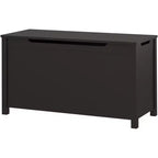 Contenitore Giocattoli in Legno con Cerniera di Sicurezza, Cassapanca Porta Giocattoli per Bambini con Coperchio per Camera da Letto, Sala Giochi, Soggiorno, 80x33x42.4 cm Marrone Scuro