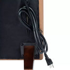 Divano da reception HERCULES Artemis imbottito con 4 prese CA/2 porte USB/2 porte USB-C e gambe in legno di noce con piedini regolabili