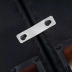 Divano da reception HERCULES Artemis imbottito con 4 prese CA/2 porte USB/2 porte USB-C e gambe in legno di noce con piedini regolabili