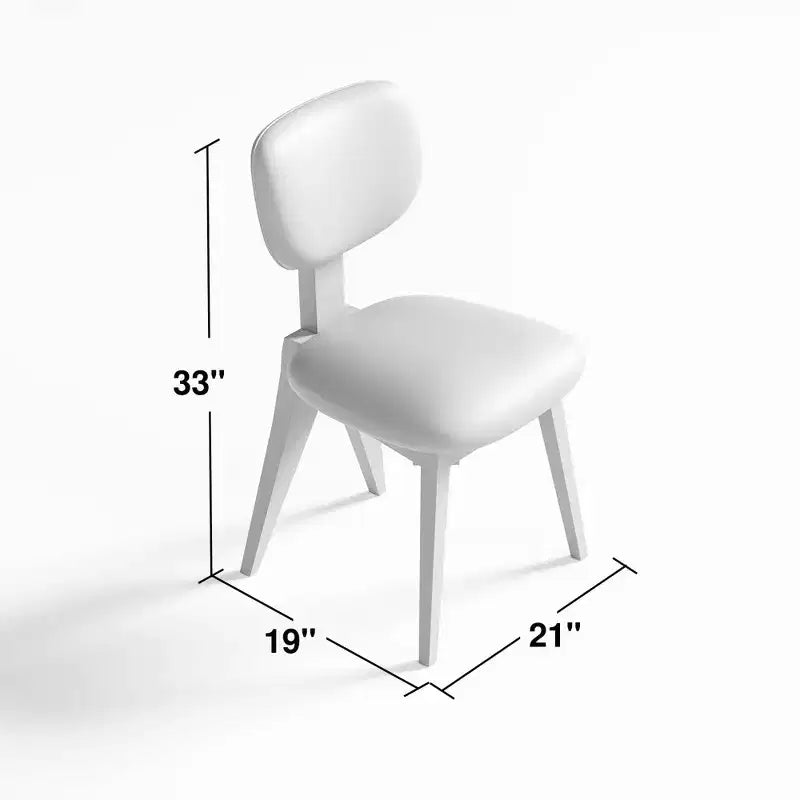 Sedie da pranzo set da 2 con gambe in legno naturale per sala da pranzo domestica