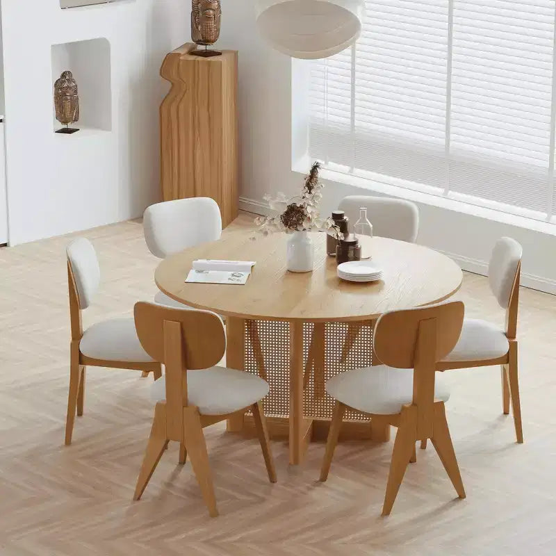 Sedie da pranzo set da 2 con gambe in legno naturale per sala da pranzo domestica