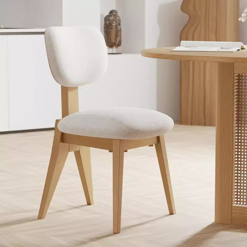 Sedie da pranzo set da 2 con gambe in legno naturale per sala da pranzo domestica