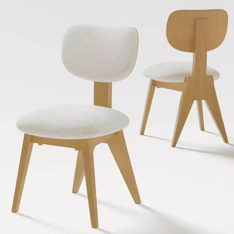 Sedie da pranzo set da 2 con gambe in legno naturale per sala da pranzo domestica