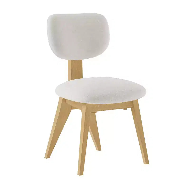 Sedie da pranzo set da 2 con gambe in legno naturale per sala da pranzo domestica