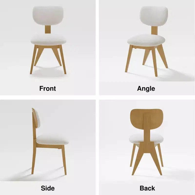 Sedie da pranzo set da 2 con gambe in legno naturale per sala da pranzo domestica