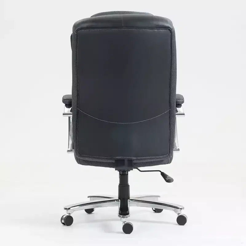 Sedia da Ufficio Direzionale con Superficie in Cotone, Sedia da Ufficio Regolabile in Altezza con Schienale Alto e Ruote