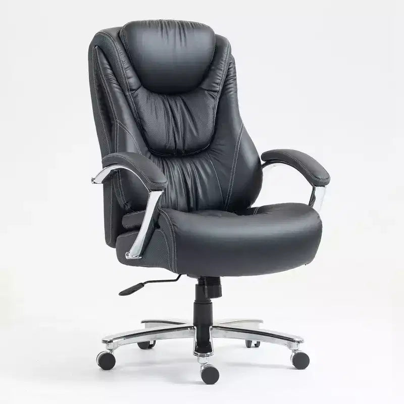 Sedia da Ufficio Direzionale con Superficie in Cotone, Sedia da Ufficio Regolabile in Altezza con Schienale Alto e Ruote