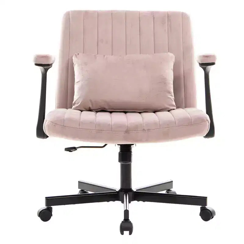 Sedia da ufficio moderna in velluto con schienale imbottito, sedia da scrivania con braccioli e schienale regolabili, sedia comoda per ufficio, studio