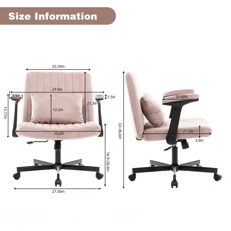 Sedia da ufficio moderna in velluto con schienale imbottito, sedia da scrivania con braccioli e schienale regolabili, sedia comoda per ufficio, studio