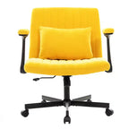 Sedia da ufficio moderna in velluto con schienale imbottito, sedia da scrivania con braccioli e schienale regolabili, sedia comoda per ufficio, studio