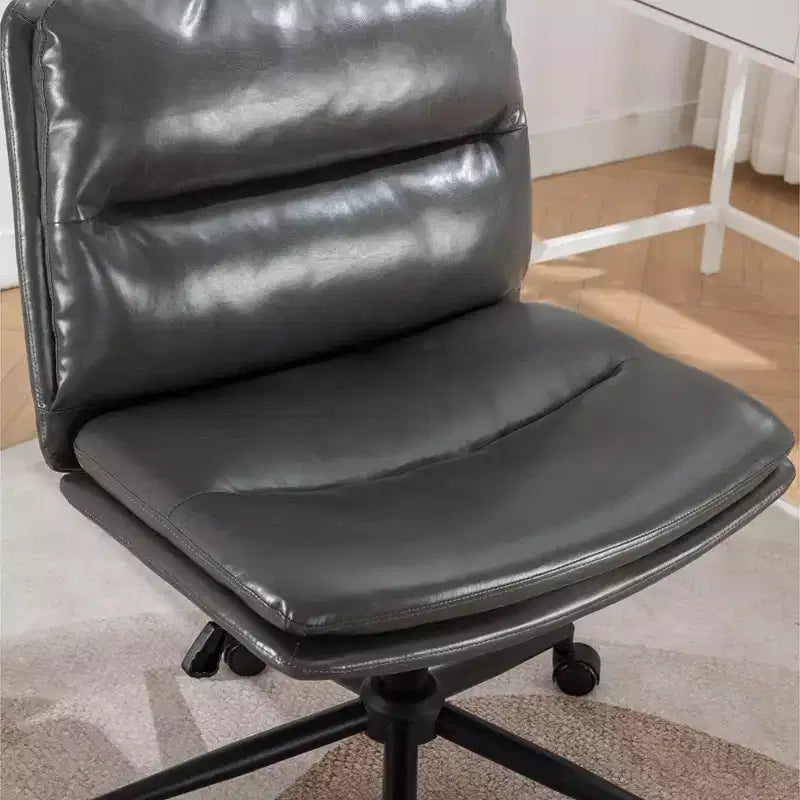 Sedia da Ufficio Regolabile in Altezza, Sedia Girevole Extra Large con Seduta e Schienale Imbottiti, Sedia da Computer per Ufficio, Sala Trucco