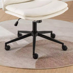 Sedia da Ufficio Regolabile in Altezza, Sedia Girevole Extra Large con Seduta e Schienale Imbottiti, Sedia da Computer per Ufficio, Sala Trucco