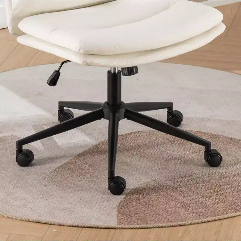 Sedia da Ufficio Regolabile in Altezza, Sedia Girevole Extra Large con Seduta e Schienale Imbottiti, Sedia da Computer per Ufficio, Sala Trucco