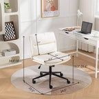 Sedia da Ufficio Regolabile in Altezza, Sedia Girevole Extra Large con Seduta e Schienale Imbottiti, Sedia da Computer per Ufficio, Sala Trucco