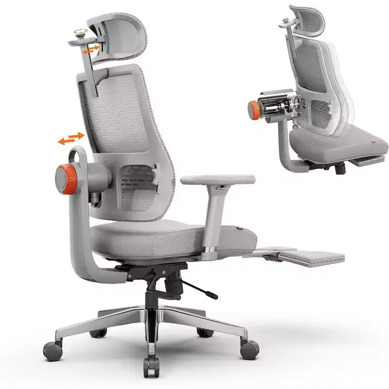 Sedia da Ufficio Magich-GPro con Poggiapiedi - Braccioli 4D - MAGICH-GPRO+LAPD-GRAY