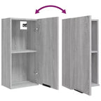 Mobile bagno grigio Sonoma in legno multistrato 32x20x67 cm