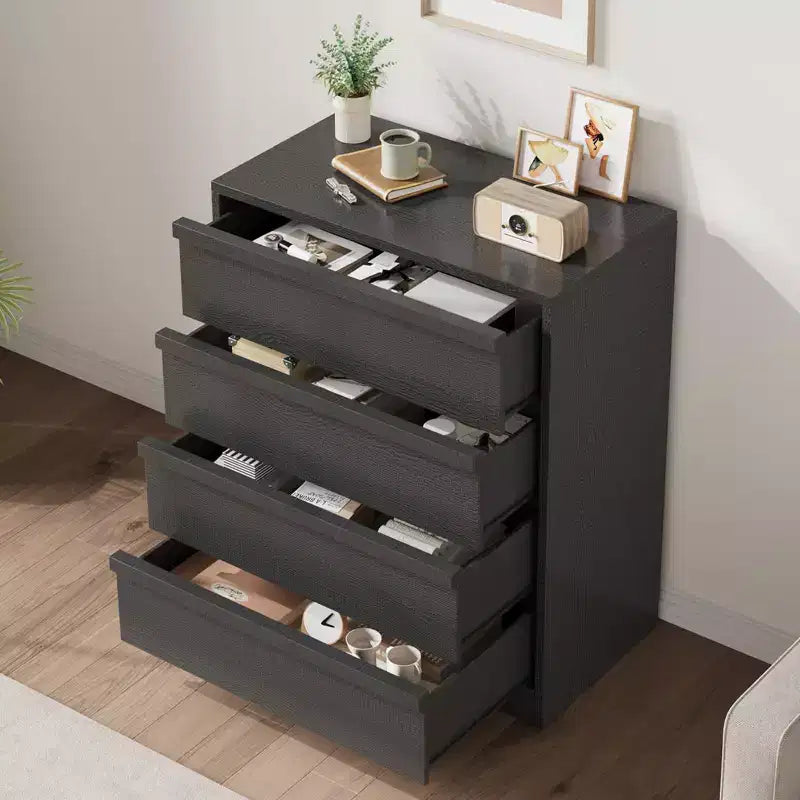 Comodino da 3/4 Cassetti per Camera da Letto, Comodino a 3 Cassetti con Ampio Spazio Contenitore, Piccolo Comò Moderno per Ingresso