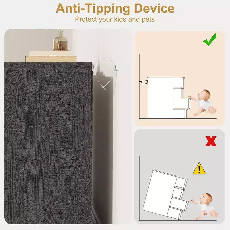 Comodino da 3/4 Cassetti per Camera da Letto, Comodino a 3 Cassetti con Ampio Spazio Contenitore, Piccolo Comò Moderno per Ingresso