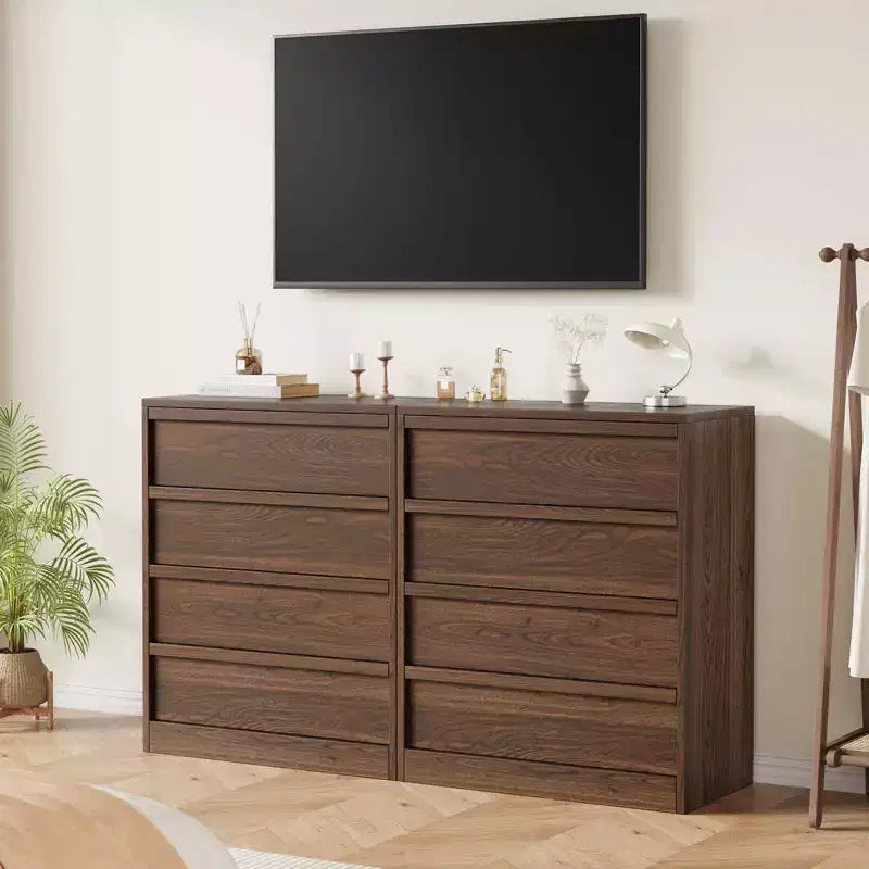 Comodino da 3/4 Cassetti per Camera da Letto, Comodino a 3 Cassetti con Ampio Spazio Contenitore, Piccolo Comò Moderno per Ingresso